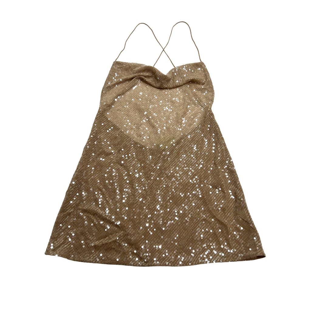Nwt Sommer Swim Ibiza Sequin Mini Dress With Spaghetti Straps